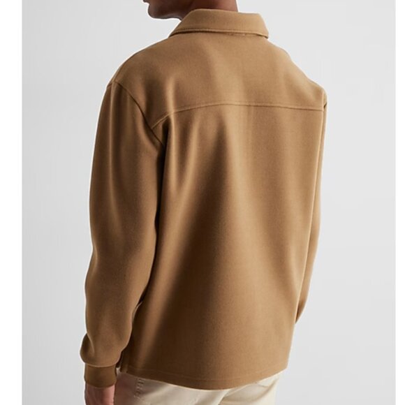 NWT - Express Men’s Relaxed Quarter-Zip Sweatshirt, Camel – XL - Picture 4 of 14